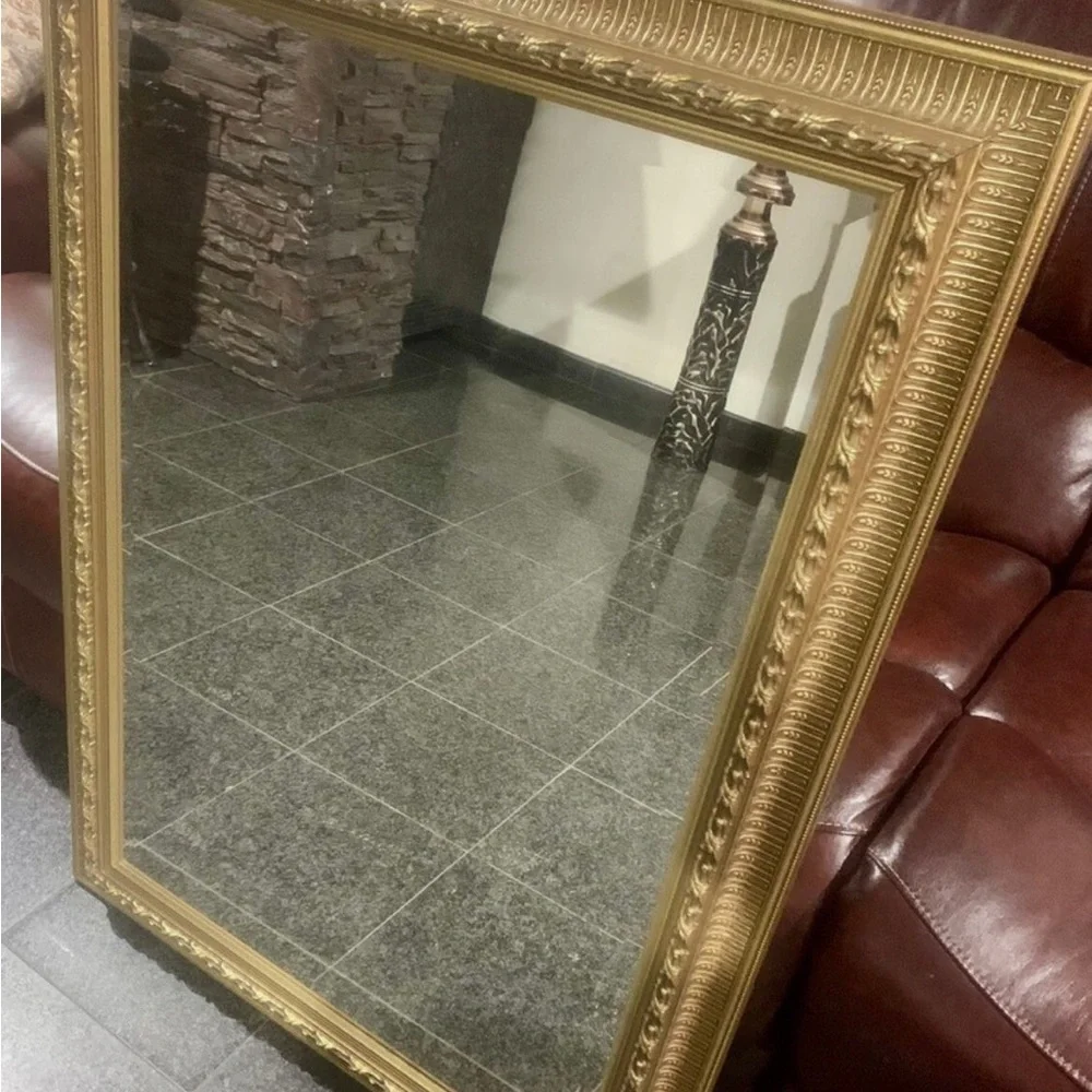 Elegant Gold Ornate Wall Mirror by